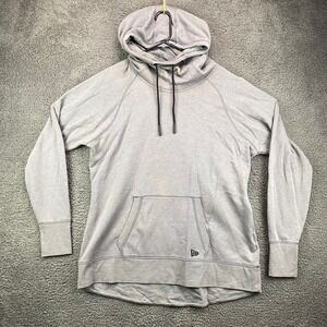 New Era Ladies 2XL Pullover Hoodie Gray Long Sleeve Thumb Hole‎ Pocket